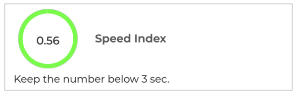 speed index number
